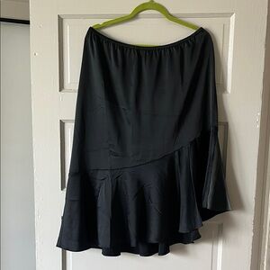 Jason Wu Satin Asymmetrical Black Skirt